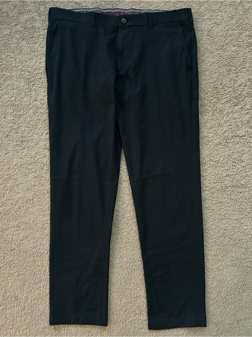 J.M. Haggar Black Dress Pants - Slim Fit Luxury Comfort 38